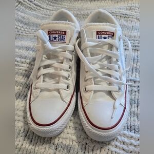 New Converse White All Star Sneakers with Red Accents